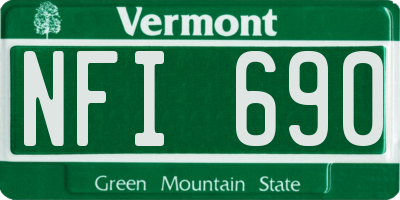 VT license plate NFI690