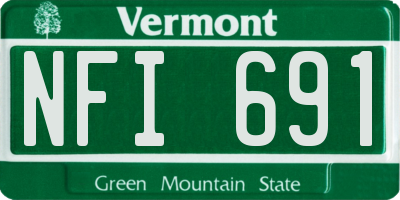 VT license plate NFI691