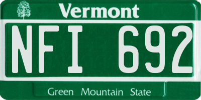 VT license plate NFI692