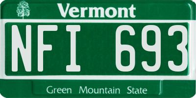 VT license plate NFI693