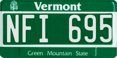 VT license plate NFI695