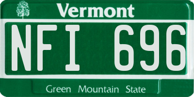 VT license plate NFI696