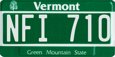 VT license plate NFI710