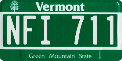 VT license plate NFI711