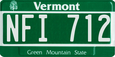 VT license plate NFI712