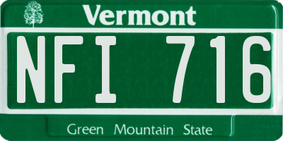 VT license plate NFI716