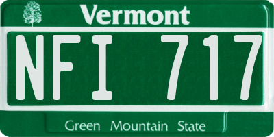 VT license plate NFI717