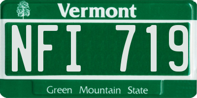 VT license plate NFI719