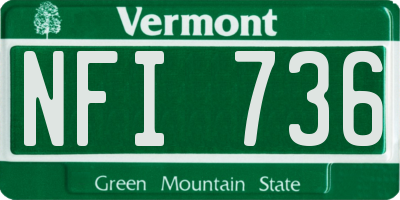 VT license plate NFI736