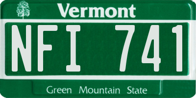 VT license plate NFI741