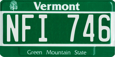 VT license plate NFI746