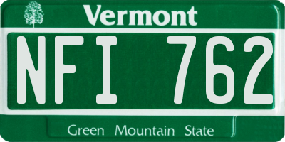 VT license plate NFI762