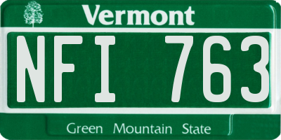 VT license plate NFI763
