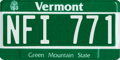 VT license plate NFI771