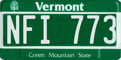 VT license plate NFI773