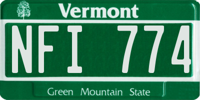 VT license plate NFI774