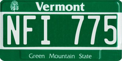 VT license plate NFI775