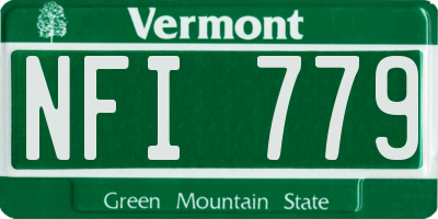 VT license plate NFI779