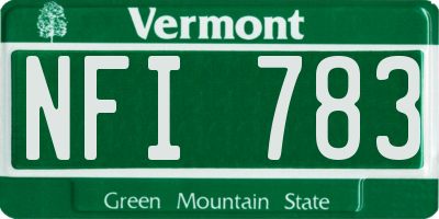 VT license plate NFI783