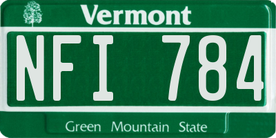 VT license plate NFI784
