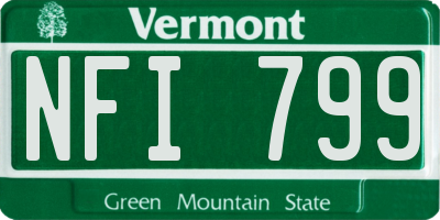 VT license plate NFI799