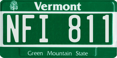 VT license plate NFI811
