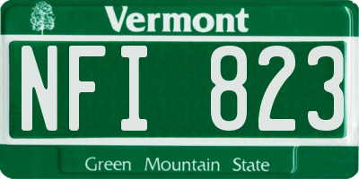 VT license plate NFI823
