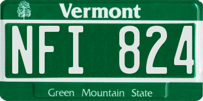 VT license plate NFI824