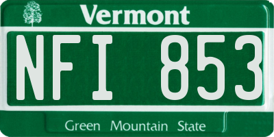 VT license plate NFI853