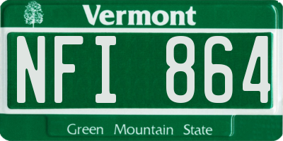 VT license plate NFI864