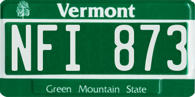 VT license plate NFI873