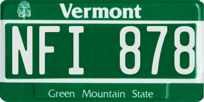 VT license plate NFI878