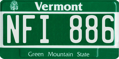 VT license plate NFI886