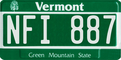 VT license plate NFI887