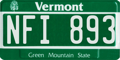 VT license plate NFI893