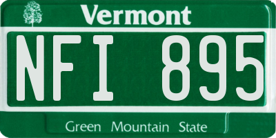 VT license plate NFI895