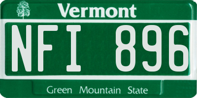 VT license plate NFI896