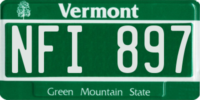 VT license plate NFI897