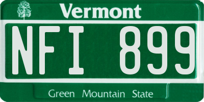 VT license plate NFI899