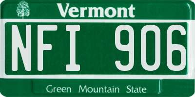 VT license plate NFI906
