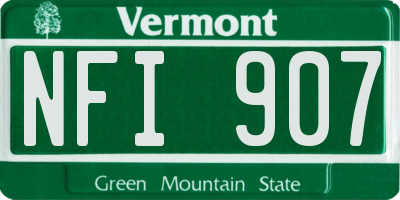 VT license plate NFI907