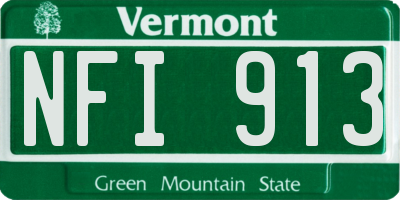 VT license plate NFI913