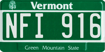 VT license plate NFI916