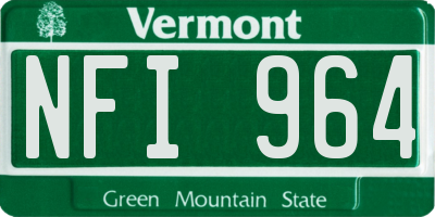 VT license plate NFI964