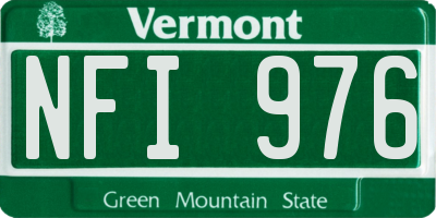 VT license plate NFI976
