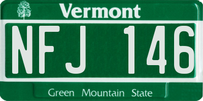 VT license plate NFJ146