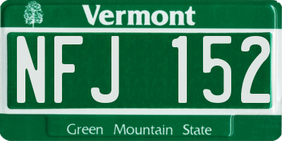 VT license plate NFJ152