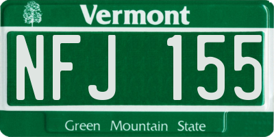VT license plate NFJ155