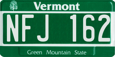 VT license plate NFJ162