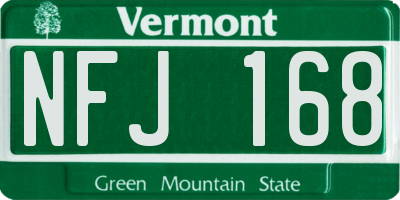 VT license plate NFJ168